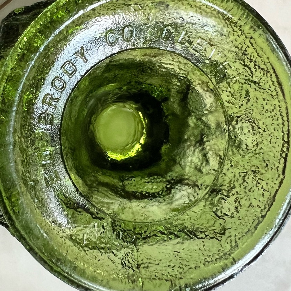 VINTAGE Authentic E.O. BRODY CO CLEVELAND Crinkle GLASS Pedestal GOBLET A 102 - Picture 9 of 12